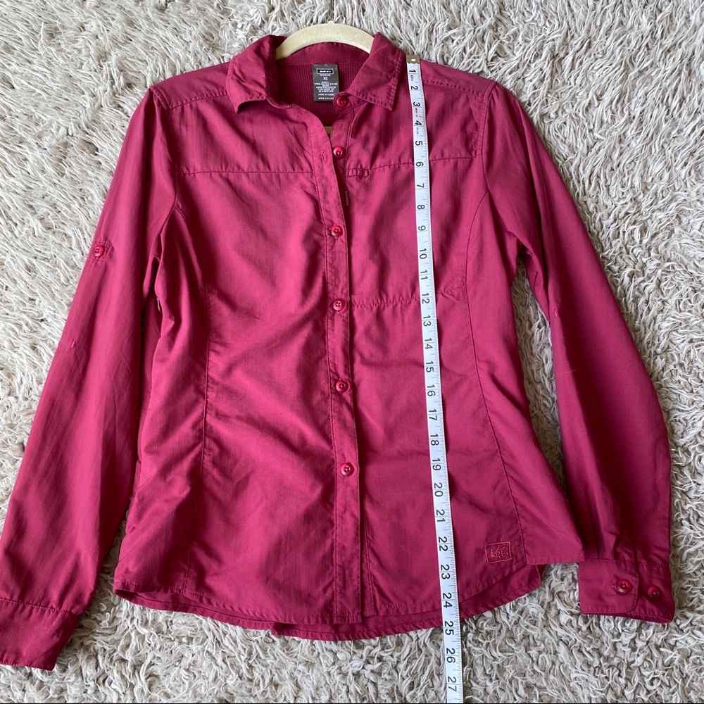 REI Burgundy Women’s Long Sleeve Shirt - Picture 8 of 9